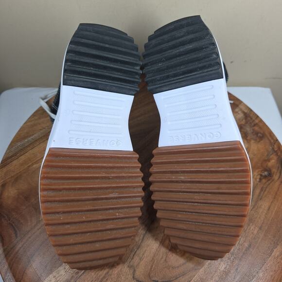 Converse Run Star Hike Womens Black And White Size 7.5 High Top Shoes Sneakers - Picture 7 of 9